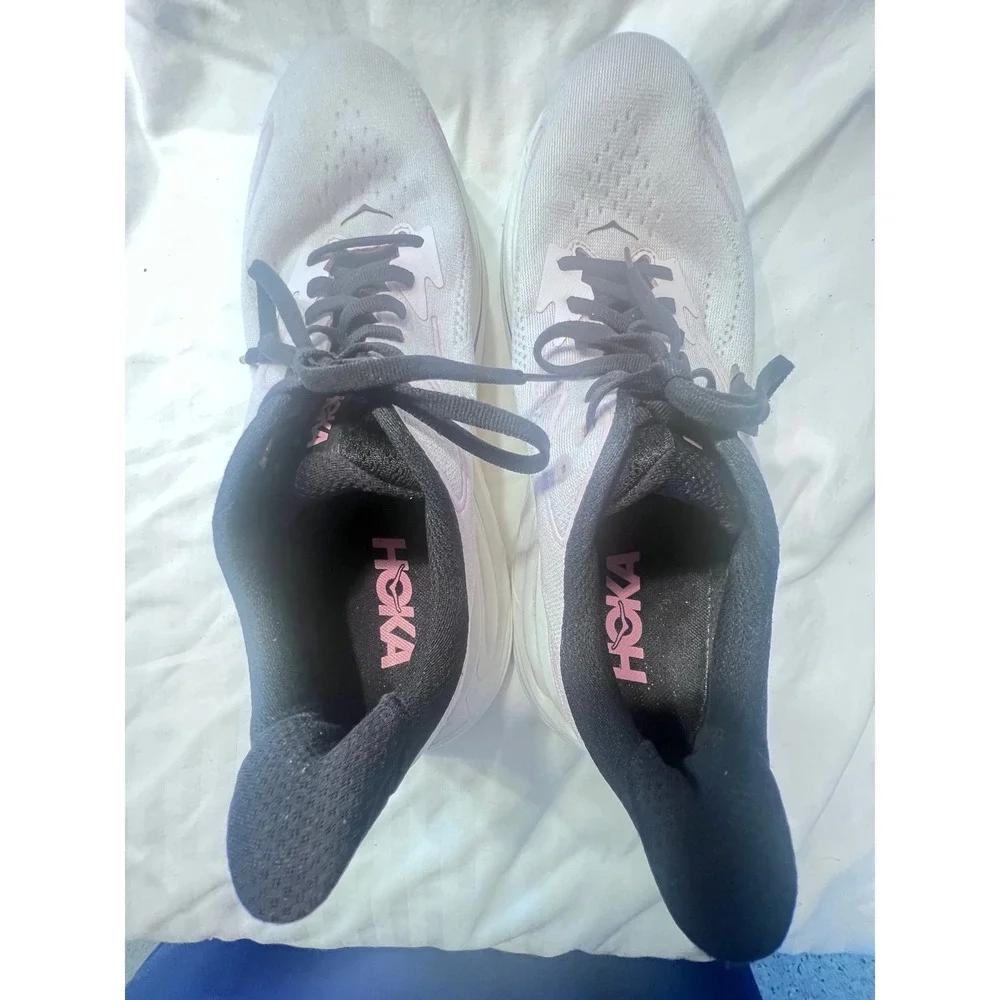 Hoka Clifton 10 Womens Running Shoes Lavender Pink Black 1162031 CTNS Size 11B